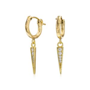 Amen B Jewels - Gold Arrow Earrings with Small Hoops