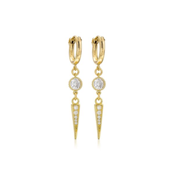 Amen B Jewels - gold plated earrings with sparkle Zircons