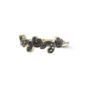 Amen B Jewels - Lila Ring - 14K Solid Gold and Black diamonds ring (1)