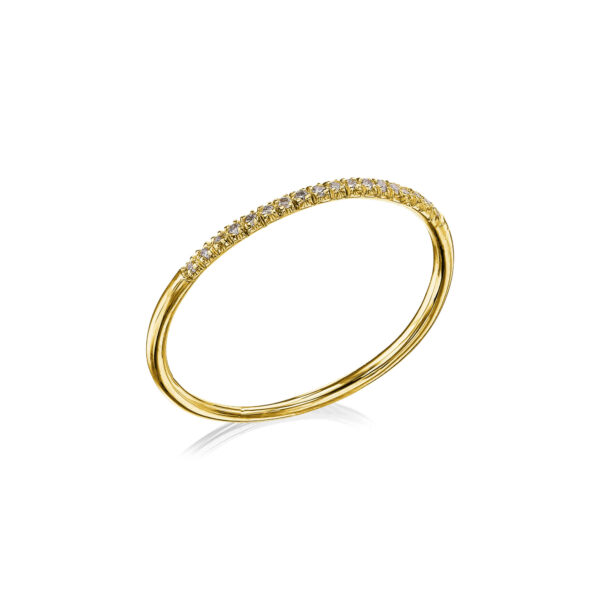 Amen B Jewels - Miriam Ring - 14k gold half-eternity ring set with diamonds