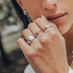 Amen B Jewels - Natalie Ring - Minimalist 14K solid gold  signet ring (1)