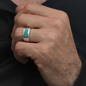 Amen B Jewels - man turquoise sterling silver ring (3)