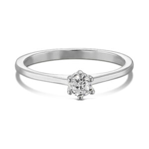 Amen B Jewels - Carla Ring - classic solitaire diamond ring made of 14k solid gold