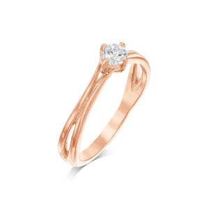 Amen B Jewels - Michal Ring - 14k gold ring with sparkly clear Zirconia