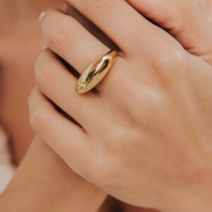 Amen B Jewels - Vivian Ring -14K Gold signet ring with diamonds (2) (1)