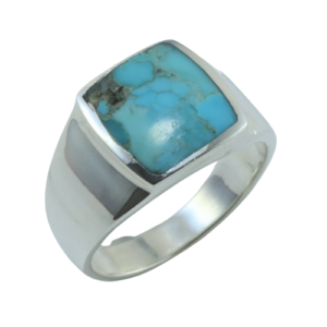 Amen B Jewels - Max Ring - Sterling Silver Turquoise Signet Ring VIDEO
