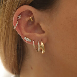 Amen B Jewels - Talia Earring - Gold earring with 3 rocks